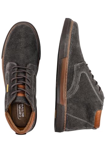 camel active Herren Blake Sneaker high aus Leder Grau menswear-42 von camel active