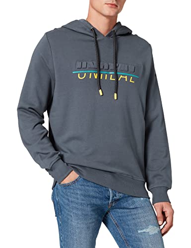 camel active, Herren Hoodie Sweatshirt Kapuzensweater Sweaterstrick Angerauht Grey XL von camel active