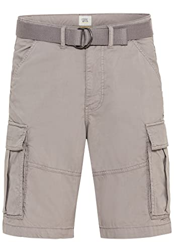 camel active Herren Cargo-Shorts Bermuda mit Bandgürtel Grau menswear-30IN von camel active