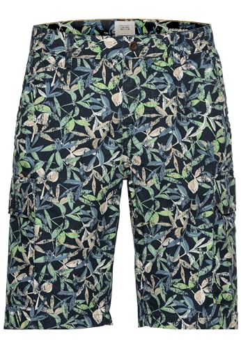camel active Herren Cargo Shorts mit Allover-Print Blau-Grün, menswear-34IN von camel active