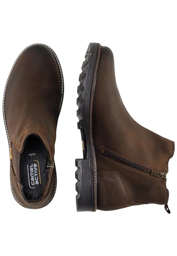 camel active Herren Chelsea Boot aus echtem Leder Braun, menswear-50 von camel active