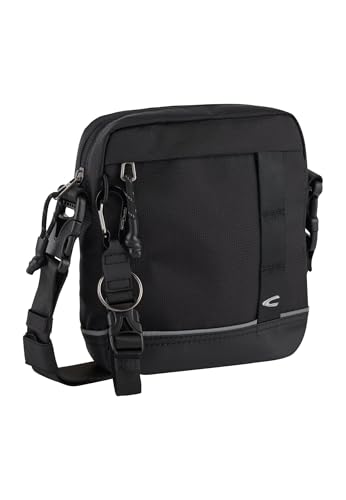camel active Herren Connect Umhängetasche mit abnehmbarem Schulterriemen Schwarz, Menswear-S von camel active
