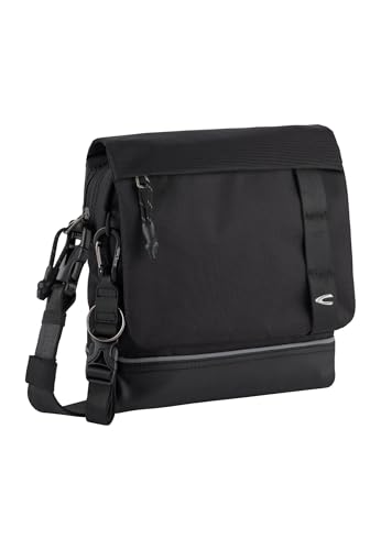 camel active Herren Connect Umhängetasche mit Magnetverschluss Schwarz, Menswear-S von camel active