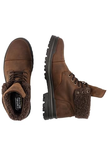 camel active Herren Creek Schnürschuhe mit Teddyfutter Braun menswear-43 von camel active