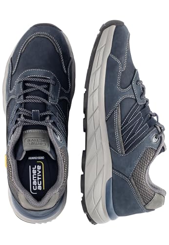 camel active Herren Cross Country Sneaker mit Nubukleder-Besatz Blau menswear-42 von camel active