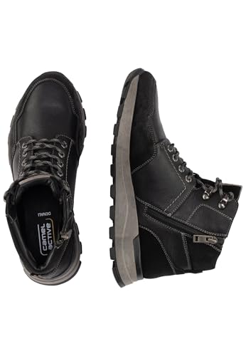 camel active Herren Denali Trekking Boot aus echtem Leder Schwarz, menswear-43 von camel active