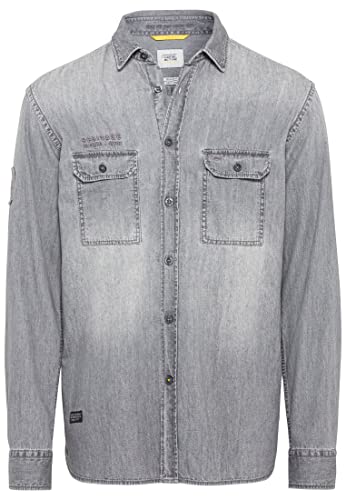 camel active, Herren Langarm Hemd Twill Grey M von camel active