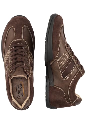 camel active Herren Driver Sneaker aus echtem Leder Braun menswear-46 von camel active
