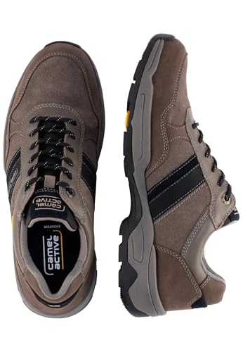 camel active Herren Evolution Sneaker aus echtem Leder Grau menswear-41 von camel active