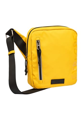 camel active Herren Umhängetasche mit reflektierenden Reißverschlüssen Gelb, Menswear-S von camel active