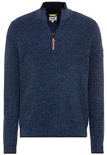 camel active Herren Feinstrick Troyer aus Baumwollmix Dunkelblau Menswear-XXL von camel active