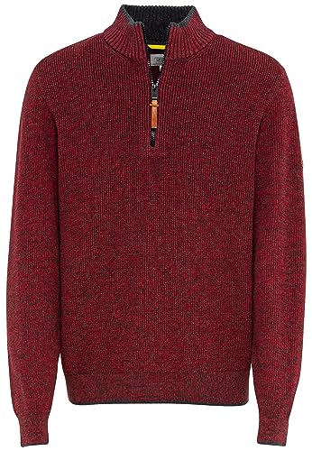 camel active Herren Feinstrick Troyer aus Baumwollmix Rot Menswear-XXL von camel active