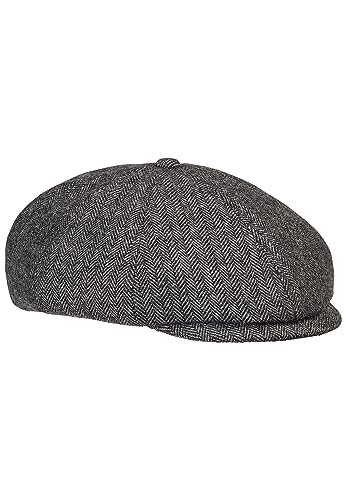 camel active Herren Flat Cap mit Baumwollfutter Grau, Menswear-XL von camel active