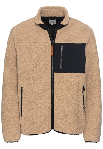 camel active Herren Fleece Overshirt mit Stehkragen Beige, Menswear-XXL von camel active