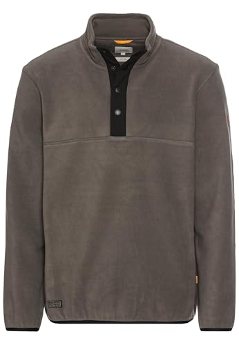 camel active Herren Fleece Troyer aus recyceltem Material Grau, Menswear-XXL von camel active