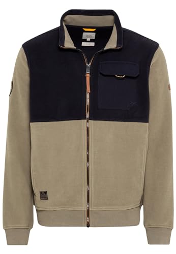 camel active Herren Fleecejacke aus recyceltem Polyester Khaki, Menswear-XXL von camel active
