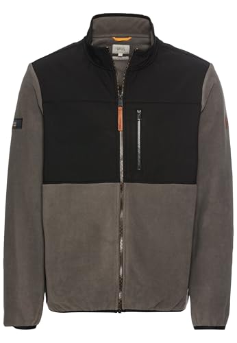 camel active Herren Fleecejacke mit Stehkragen aus recyceltem Material Steingrau, menswear-4XL von camel active