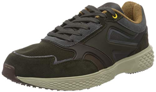 camel active Herren Fly River Sneaker, Black/Olive, 43 EU von camel active