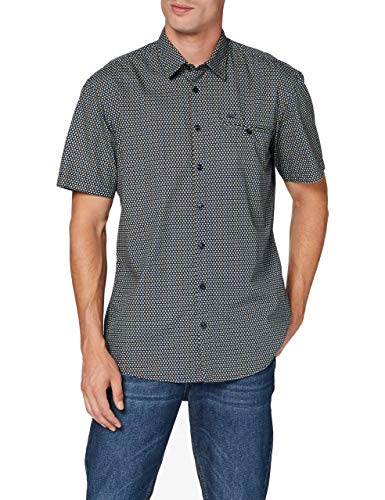 Camel Active Herren Camel Active Freizeithemd Halbarm Hemd, Dark Blue Stars Pattern, M von camel active