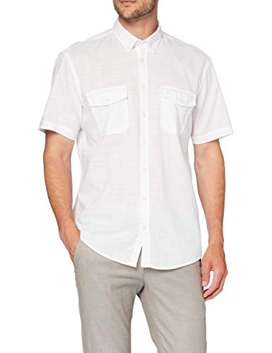 Camel Active Herren Freizeithemden 1/2 A Freizeithemd, Weiß (White Core Los 1), L von camel active