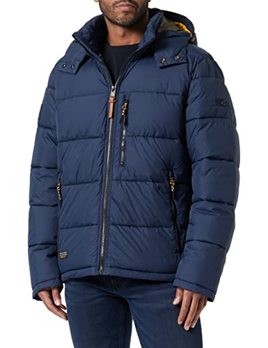 camel active Herren Gefütterter Blouson mit Kapuze Dunkelblau menswear-60 von camel active