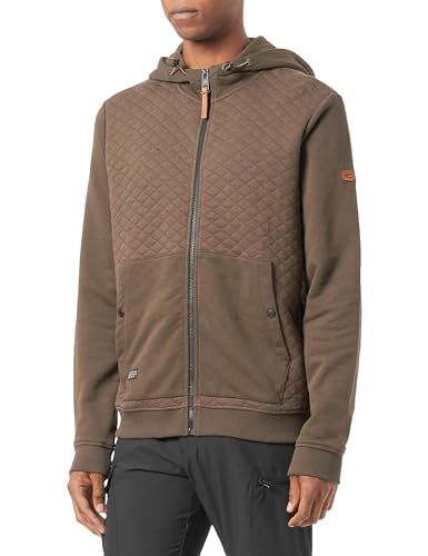 camel active Herren Gesteppte Sweatjacke mit Kapuze Braun Menswear-XL von camel active