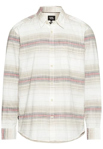 camel active Herren Gestreiftes Hemd aus Reiner Baumwolle Beige-Grau, Menswear-L camel active Herren Gestreiftes Hemd aus Reiner Baumwolle Beige-Grau, Menswear-L von camel active
