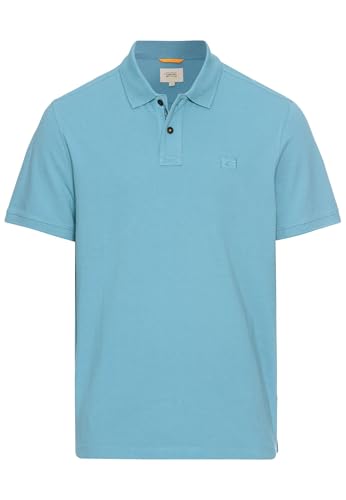 camel active Herren Halbarm Poloshirt aus Reiner Baumwolle Blau, Menswear-M von camel active