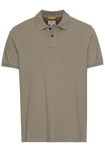 camel active Herren Halbarm Poloshirt aus Reiner Baumwolle Khaki, Menswear-M von camel active