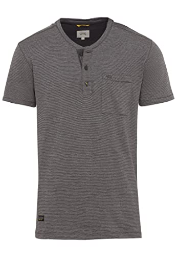 camel active Herren Henleyshirt aus Reiner Baumwolle Dunkelgrau Menswear-L von camel active