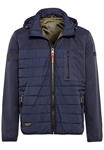 camel active Herren Hybrid-Blouson mit Kapuze Blau, menswear-60 von camel active