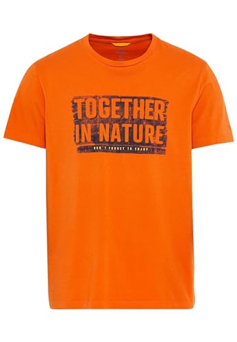 camel active Herren Jersey T-Shirt aus zertifiziertem Organic Cotton Orange Menswear-XXL von camel active