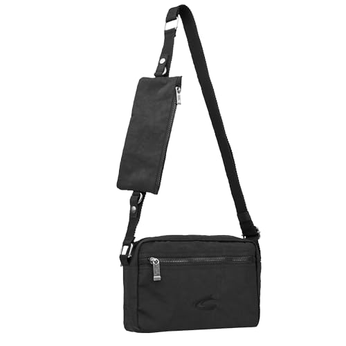camel active Herren Umhängetasche mit verstellbaren Schulterriemen Schwarz menswear-M von camel active