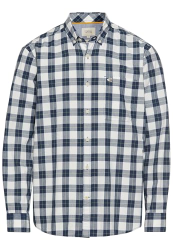 camel active Herren Hemd im Regular Fit | Kariertes Langarmhemd aus 100% Baumwolle Dunkelblau, Menswear-XXL von camel active