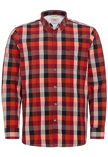 camel active Herren Karohemd aus Reiner Baumwolle Rot Menswear-XL von camel active