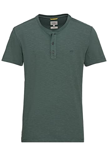 camel active Herren Kurzarm Henley T-Shirt mit Knopfleiste Grün Menswear-M von camel active