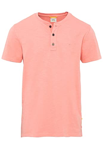 camel active Herren Kurzarm Henley T-Shirt mit Knopfleiste Pink Menswear-XL von camel active