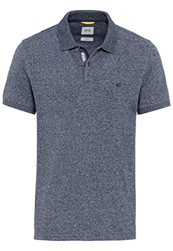 camel active Herren Kurzarm Poloshirt Regular Fit aus nachhaltigem Baumwollmix in Blau, Dunkelgrau, Grau und Grün Blau Menswear-XL von camel active