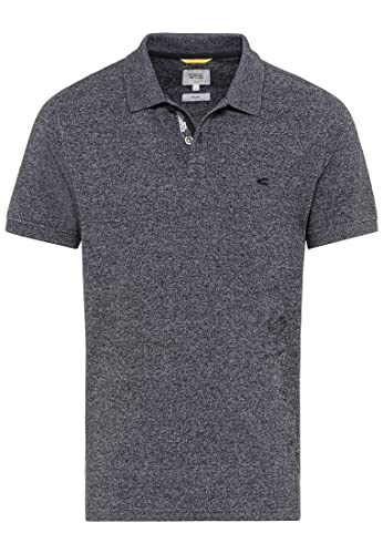 camel active Herren Kurzarm Poloshirt Regular Fit aus nachhaltigem Baumwollmix in Blau, Dunkelgrau, Grau und Grün Dunkelgrau Menswear-M von camel active