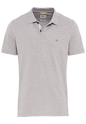 camel active Herren Kurzarm Poloshirt Regular Fit aus nachhaltigem Baumwollmix in Blau, Dunkelgrau, Grau und Grün Grau menswear-6XL von camel active