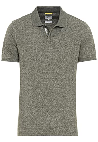 camel active Herren Kurzarm Poloshirt Regular Fit aus nachhaltigem Baumwollmix in Blau, Dunkelgrau, Grau und Grün Grün Menswear-XL von camel active