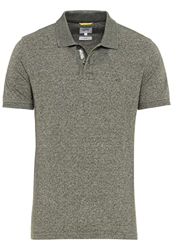 camel active Herren Kurzarm Poloshirt Regular Fit aus nachhaltigem Baumwollmix in Blau, Dunkelgrau, Grau und Grün Grün Menswear-XXL von camel active