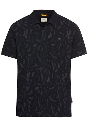 camel active Herren Kurzarm Poloshirt aus Reiner Baumwolle Dunkelblau, Menswear-L von camel active