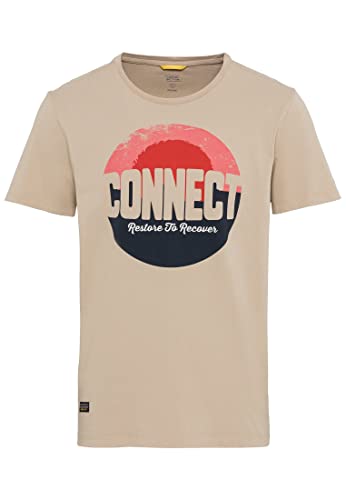 camel active Herren Kurzarm T-Shirt aus Bio-Baumwolle Beige Menswear-XL von camel active