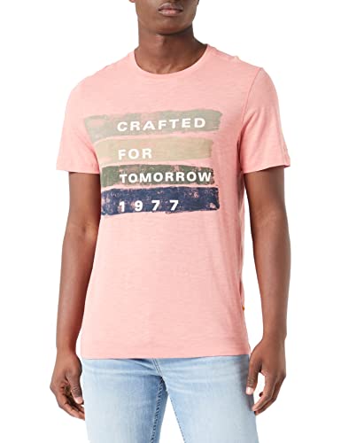 camel active Herren Kurzarm T-Shirt aus Bio-Baumwolle Rosa Menswear-L von camel active