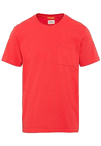 camel active Herren Kurzarm T-Shirt mit aufgesetzter Brusttasche aus Reiner Baumwolle Rot Menswear-L von camel active