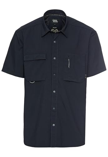camel active Herren Kurzarmhemd mit Cooling Effekt Dunkelblau, Menswear-XL von camel active