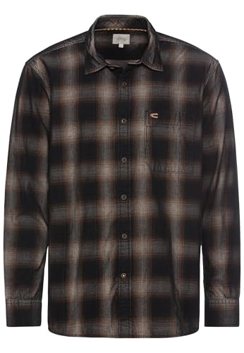 camel active Herren Langarm Hemd aus Reiner Baumwolle Sepiabraun, Menswear-XL von camel active