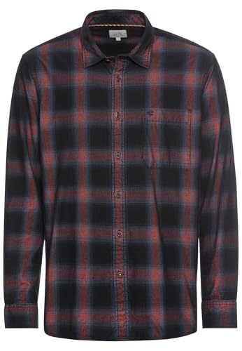 camel active Herren Langarm Hemd aus Reiner Baumwolle Ziegelrot, Menswear-XXL von camel active