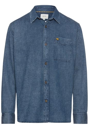 camel active Herren Langarm Hemd im Overshirt-Look Nachtblau, Menswear-L von camel active